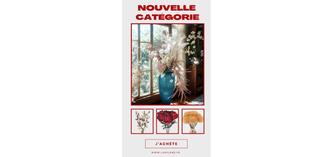  Nouveauté sur notre site : les fleurs artificielles font leur entrée ! 